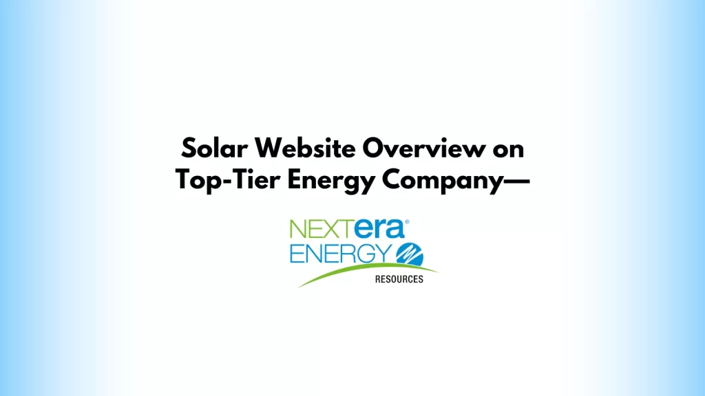 Commercial Solar Company Website Overview